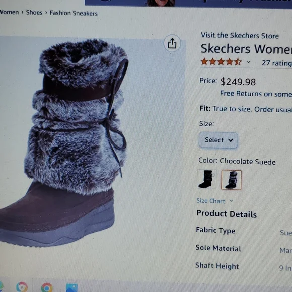 Skechers Brown Winter Boots. Sz.6 - Picture 11 of 12